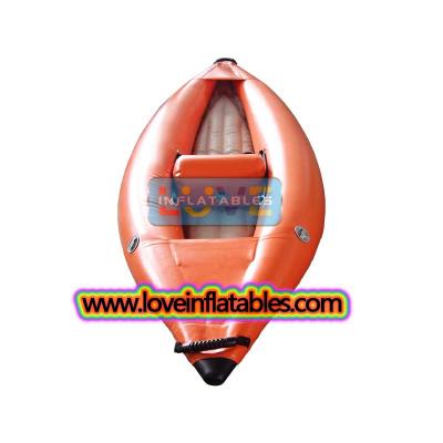 Kayak inflable barato profesional del PVC del deporte acuático de la nueva llegada para pescar con el casco durable