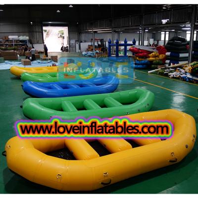 Fábrica de china, venta al por mayor, 1 . 2mm, balsa de goma inflable de pvc o hypalon, precio de barco de rafting/pequeño barco de rafting de pvc a la venta
