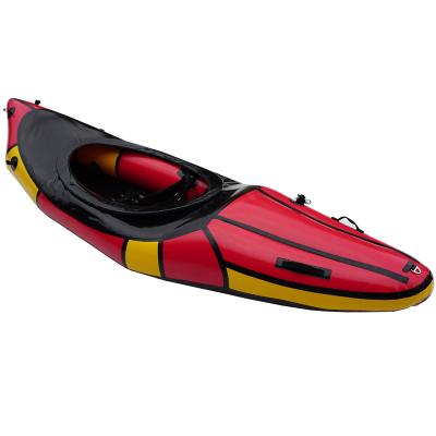 Balsa inflable plegable de TPU ligera, personalizada y de uso comercial para una persona, y Packraft económico.