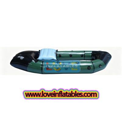 Kayak inflable ultraligero River Expedition Kokopeli, bote de pesca tipo packraft con soporte para caña de pescar
