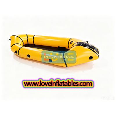 Barco inflable ecológico OEM para exteriores, bote de aire para rafting acuático, kayak de pesca inflable ligero de TPU packraft